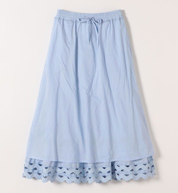 SHIPS any「《一部追加予約》SHIPS any:〈洗濯機可能〉キャンブリック レース ギャザー ボリューム スカート」|スカート|