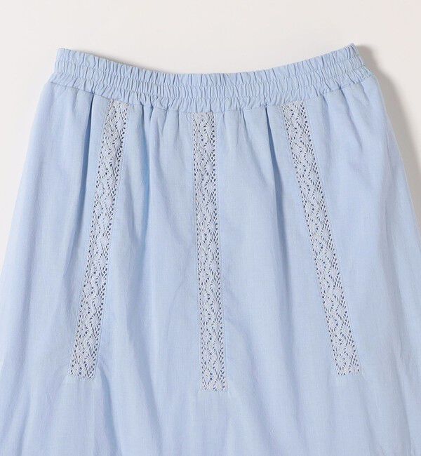 SHIPS any「《一部追加予約》SHIPS any:〈洗濯機可能〉キャンブリック レース ギャザー ボリューム スカート」|スカート|
