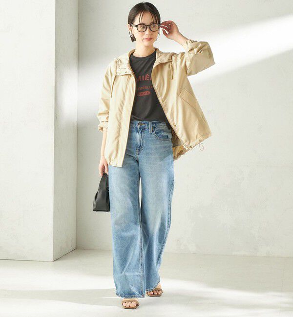 SHIPS for women「SHIPS Primary Navy Label:LUMIERE フロッキー プリント TEE」|Tシャツ・カットソー|