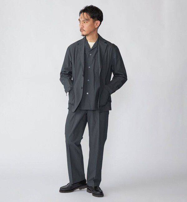 SHIPS「SHIPS:〈洗濯機可能〉CO+ ノープリーツ パンツ(セットアップ対応)」|スラックス|