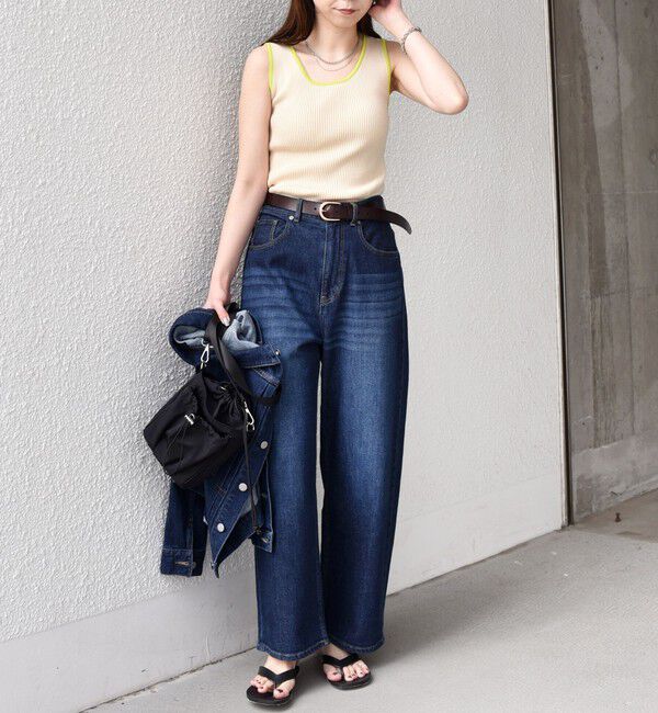 SHIPS Colors 「SHIPS Colors:〈手洗い可能〉配色 ニット リブ タンクトップ◇」|タンクトップ|