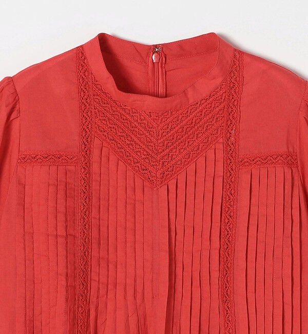 SHIPS any「《一部追加予約》SHIPS any:〈洗濯機可能〉キャンブリック レース ピンタック パフスリーブ ワンピース」|ワンピース|