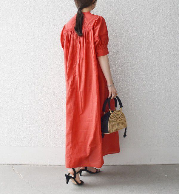 SHIPS any「《一部追加予約》SHIPS any:〈洗濯機可能〉キャンブリック レース ピンタック パフスリーブ ワンピース」|ワンピース|