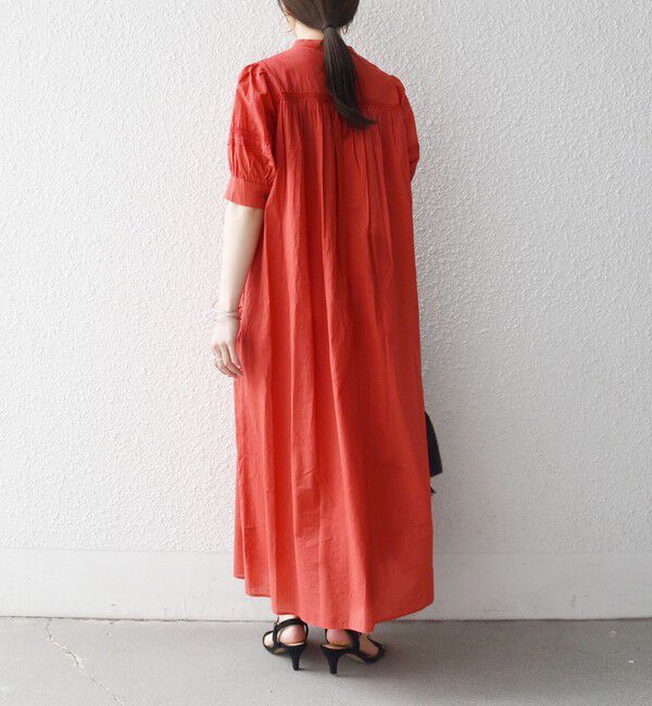 SHIPS any「《一部追加予約》SHIPS any:〈洗濯機可能〉キャンブリック レース ピンタック パフスリーブ ワンピース」|ワンピース|