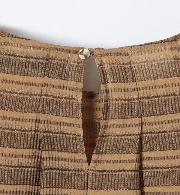 quaranciel「quaranciel:〈洗濯機可能〉ジャガード ボーダー シアー ブラウス」|シャツ・ブラウス|