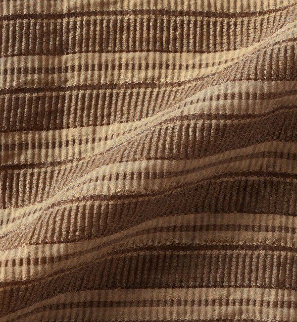 quaranciel「quaranciel:〈洗濯機可能〉ジャガード ボーダー シアー ブラウス」|シャツ・ブラウス|