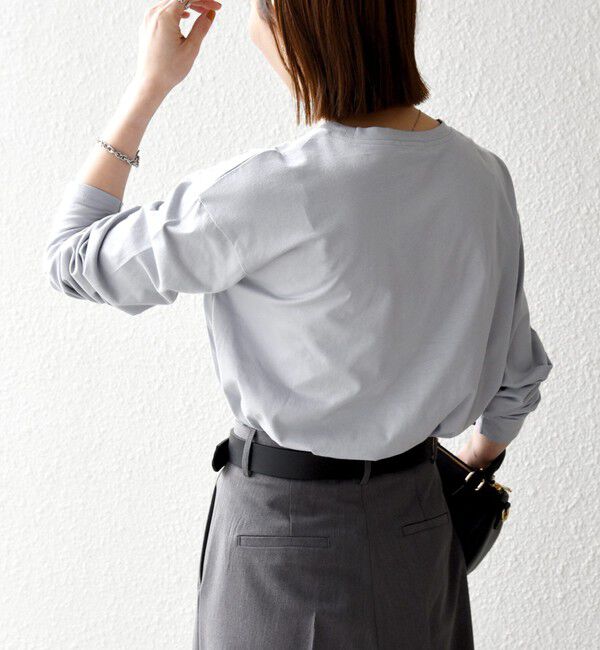 SHIPS any「【SHIPS any別注】monmimi:〈洗濯機可能〉ロゴ プリント ロンTEE 26SS」|Tシャツ・カットソー|