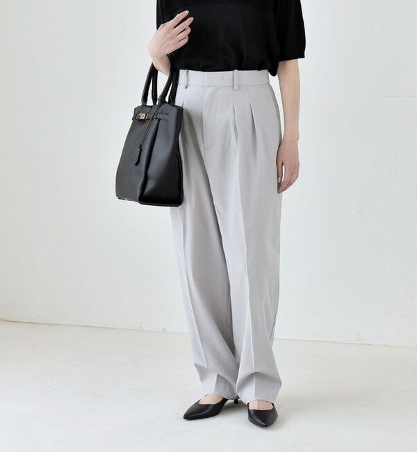 quaranciel「【美シルエット/ウエストゴム】quaranciel:〈通気性/遮熱/吸水速乾〉イージー テーパード パンツ」|その他|