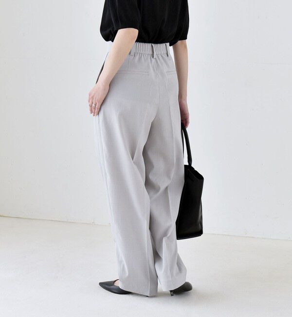 quaranciel「【美シルエット/ウエストゴム】quaranciel:〈通気性/遮熱/吸水速乾〉イージー テーパード パンツ」|その他|