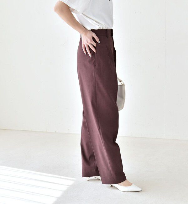 quaranciel「【美シルエット/ウエストゴム】quaranciel:〈通気性/遮熱/吸水速乾〉イージー テーパード パンツ」|その他|