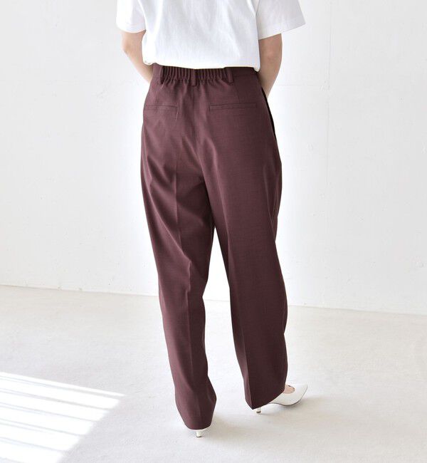 quaranciel「【美シルエット/ウエストゴム】quaranciel:〈通気性/遮熱/吸水速乾〉イージー テーパード パンツ」|その他|