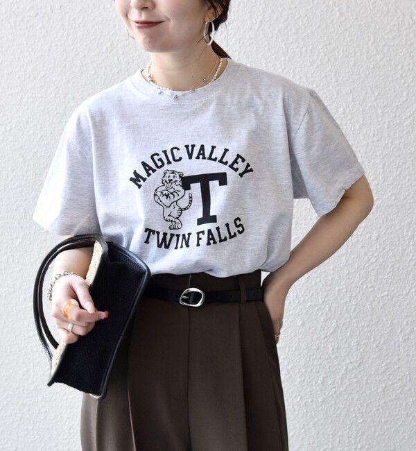 SHIPS any「GULFCOAST SPORTSWEAR:〈洗濯機可能〉ヴィンテージ ライク グラフィック TEE」|Tシャツ・カットソー|ライトグレー