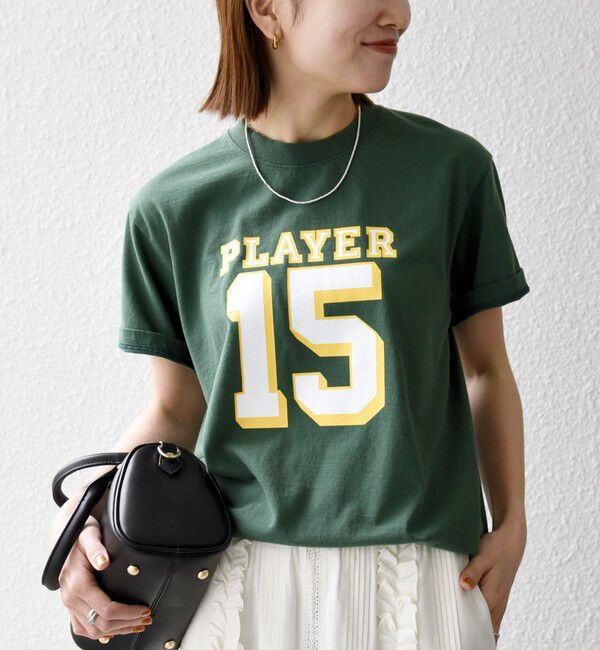 SHIPS any「GULFCOAST SPORTSWEAR:〈洗濯機可能〉ヴィンテージ ライク グラフィック TEE」|Tシャツ・カットソー|グリーン