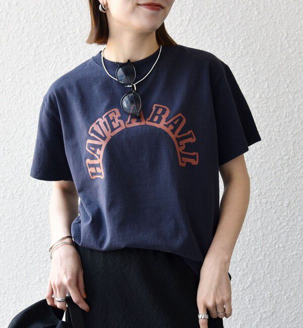 SHIPS any「GULFCOAST SPORTSWEAR:〈洗濯機可能〉ヴィンテージ ライク グラフィック TEE」|Tシャツ・カットソー|ネイビー