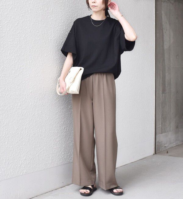 SHIPS Colors 「《予約》SHIPS Colors:〈手洗い可能〉スムース 2WAYスリーブ ニュアンス TEE◆」|Tシャツ・カットソー|