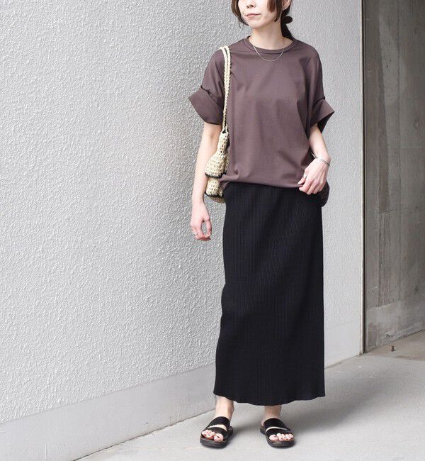 SHIPS Colors 「《予約》SHIPS Colors:〈手洗い可能〉スムース 2WAYスリーブ ニュアンス TEE◆」|Tシャツ・カットソー|