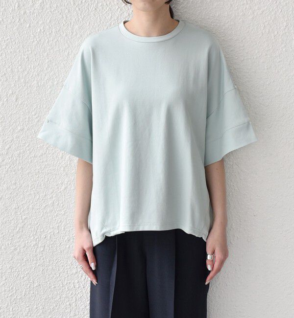 SHIPS Colors 「《予約》SHIPS Colors:〈手洗い可能〉スムース 2WAYスリーブ ニュアンス TEE◆」|Tシャツ・カットソー|