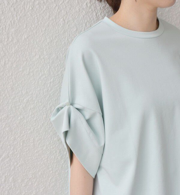 SHIPS Colors 「《予約》SHIPS Colors:〈手洗い可能〉スムース 2WAYスリーブ ニュアンス TEE◆」|Tシャツ・カットソー|