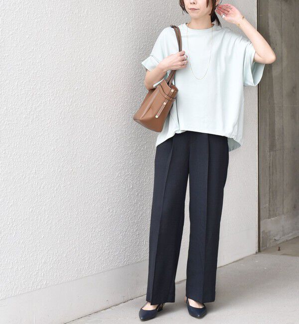 SHIPS Colors 「《予約》SHIPS Colors:〈手洗い可能〉スムース 2WAYスリーブ ニュアンス TEE◆」|Tシャツ・カットソー|