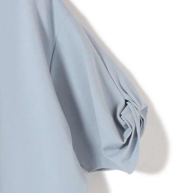 SHIPS for women「〈洗濯機可能〉袖 ツイスト デザイン シアー ドッキング TEE」|Tシャツ・カットソー|