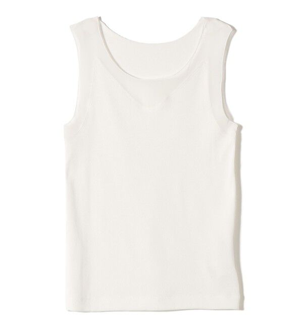 SHIPS for women「〈手洗い可能〉布帛 ドッキング ベア テレコ タンクトップ」|タンクトップ|