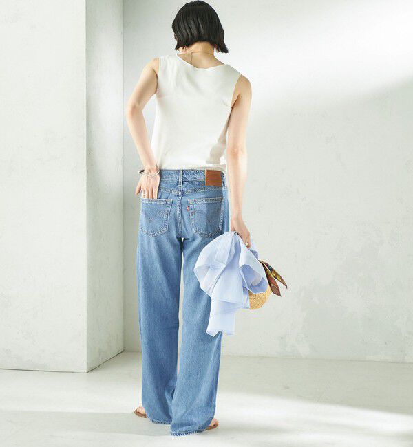 SHIPS for women「〈手洗い可能〉布帛 ドッキング ベア テレコ タンクトップ」|タンクトップ|