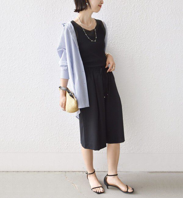 SHIPS for women「〈手洗い可能〉布帛 ドッキング ベア テレコ タンクトップ」|タンクトップ|