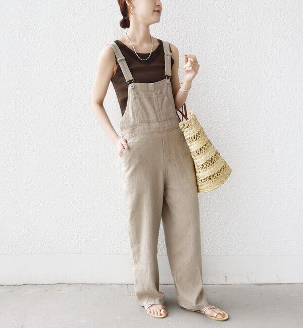 SHIPS for women「〈手洗い可能〉布帛 ドッキング ベア テレコ タンクトップ」|タンクトップ|