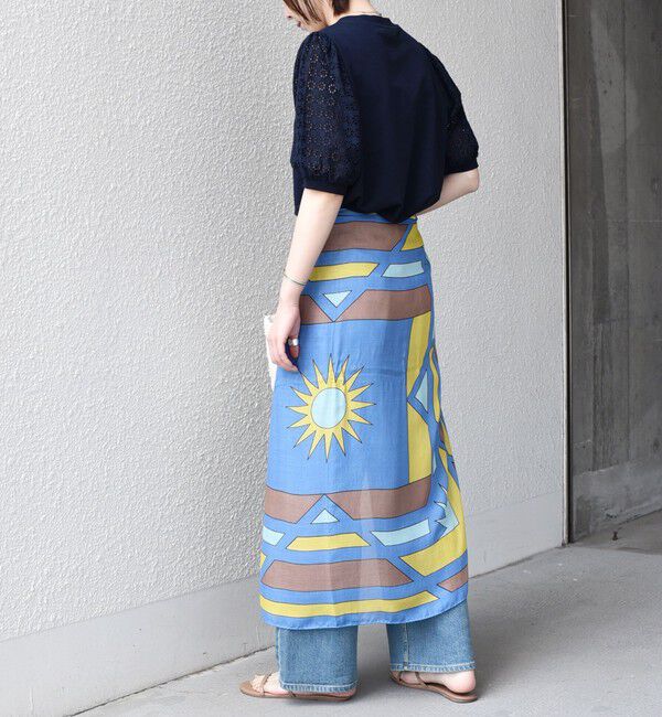 SHIPS Colors 「《予約》SHIPS Colors:〈手洗い可能〉ミニ裏毛 レース スリーブ トップス◆」|Tシャツ・カットソー|