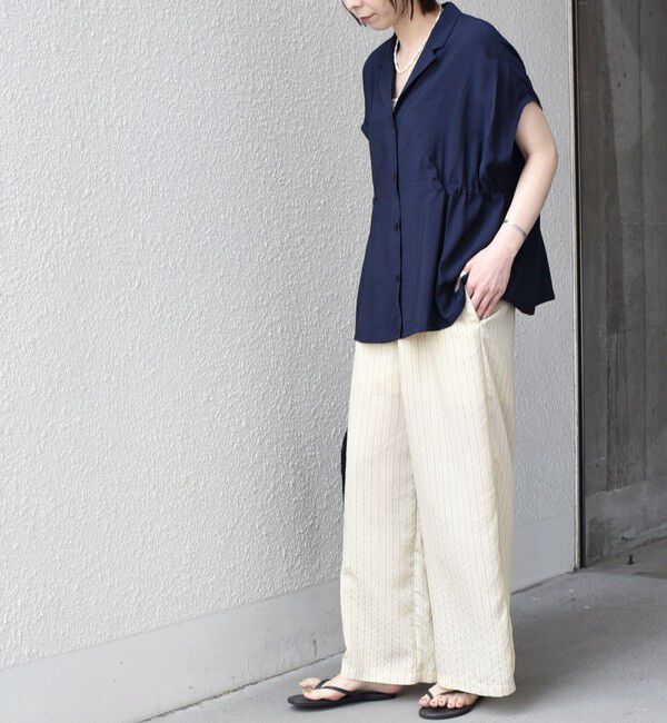 SHIPS Colors 「《予約》SHIPS Colors:〈手洗い可能〉ナイロンレーヨン ストライプ イージーパンツ◆」|その他|