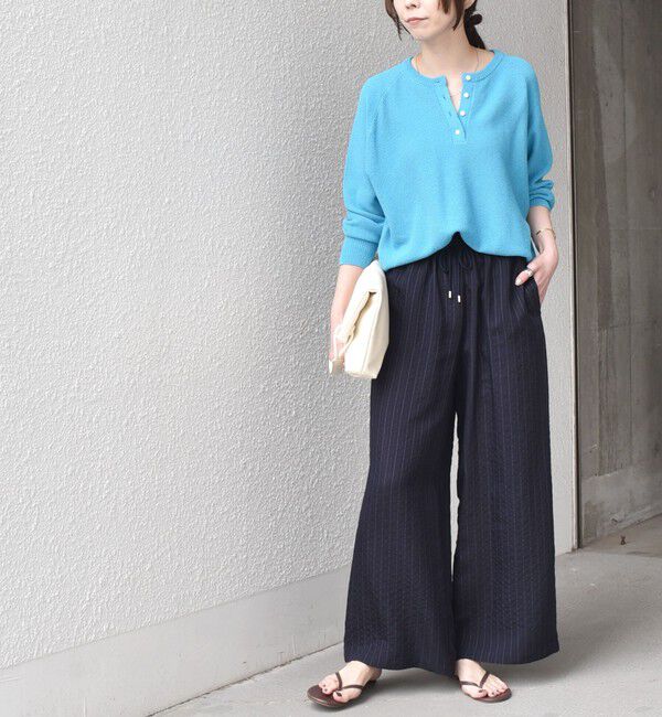 SHIPS Colors 「《予約》SHIPS Colors:〈手洗い可能〉ナイロンレーヨン ストライプ イージーパンツ◆」|その他|