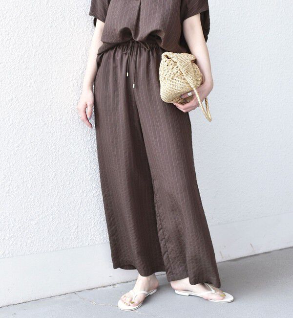 SHIPS Colors 「《予約》SHIPS Colors:〈手洗い可能〉ナイロンレーヨン ストライプ イージーパンツ◆」|その他|