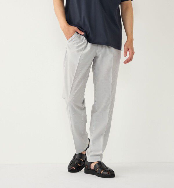 SHIPS Colors 「《予約》SHIPS Colors:〈洗濯機可能〉ファブリーズ シアサッカー スラックス◆」|スラックス|