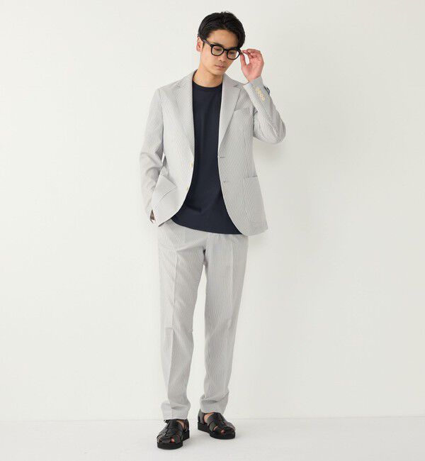 SHIPS Colors 「《予約》SHIPS Colors:〈洗濯機可能〉ファブリーズ シアサッカー スラックス◆」|スラックス|