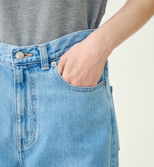 MACPHEE「デニム ワイドストレートパンツ」|デニム|