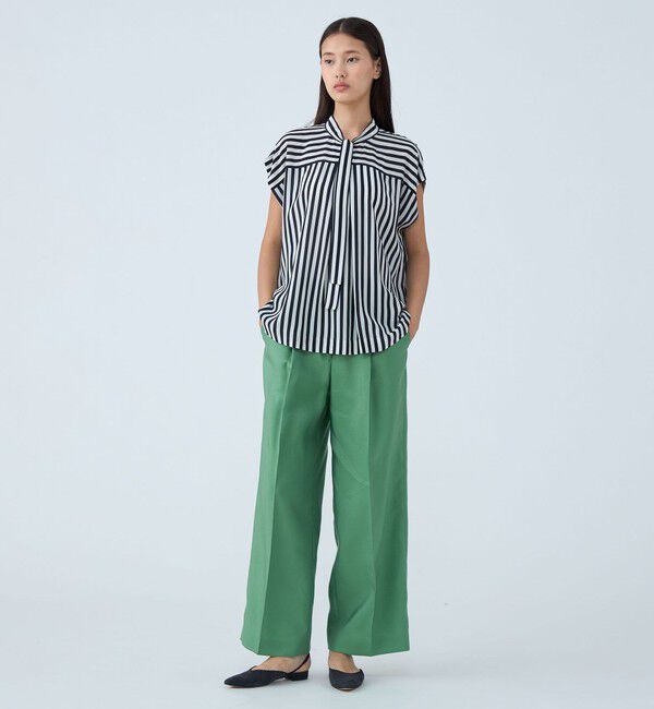 TOMORROWLAND collection「ワイドストライプ ボウタイブラウス」|シャツ・ブラウス|
