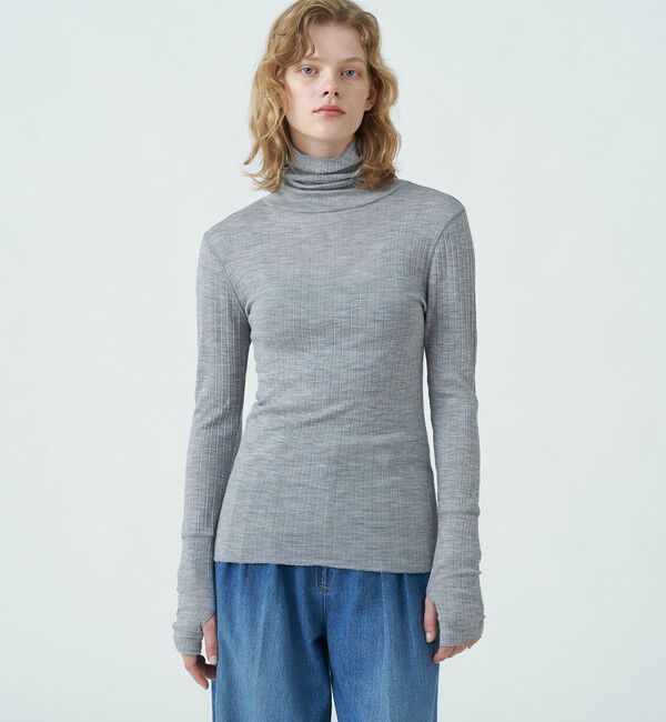 MACPHEE「ウールリブ タートルネックプルオーバー」|Tシャツ・カットソー|