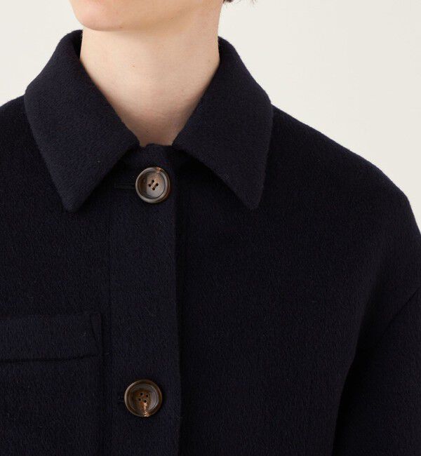 DES PRES「キッドモヘヤミニシャギー クロップドブルゾン」|ブルゾン・スタジャン|