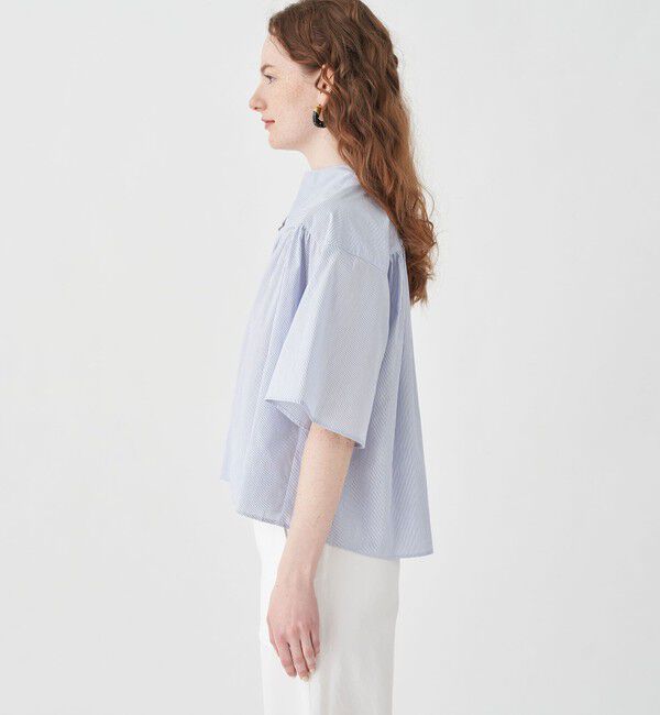 MACPHEE「コットンブロード ギャザーブラウス」|シャツ・ブラウス|