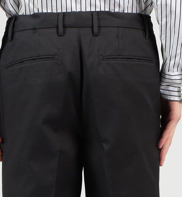 TOMORROWLAND MENS「ポリエステルコットン 1プリーツイージースラックス」|スラックス|