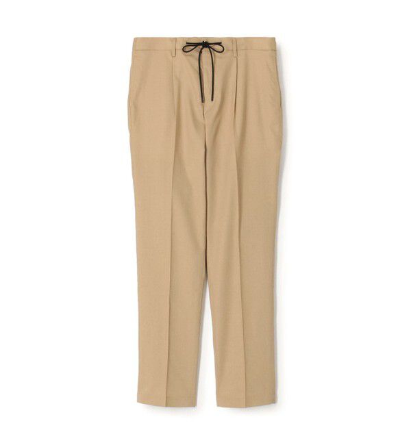 TOMORROWLAND MENS「ポリエステルコットン 1プリーツイージースラックス」|スラックス|43 ベージュ