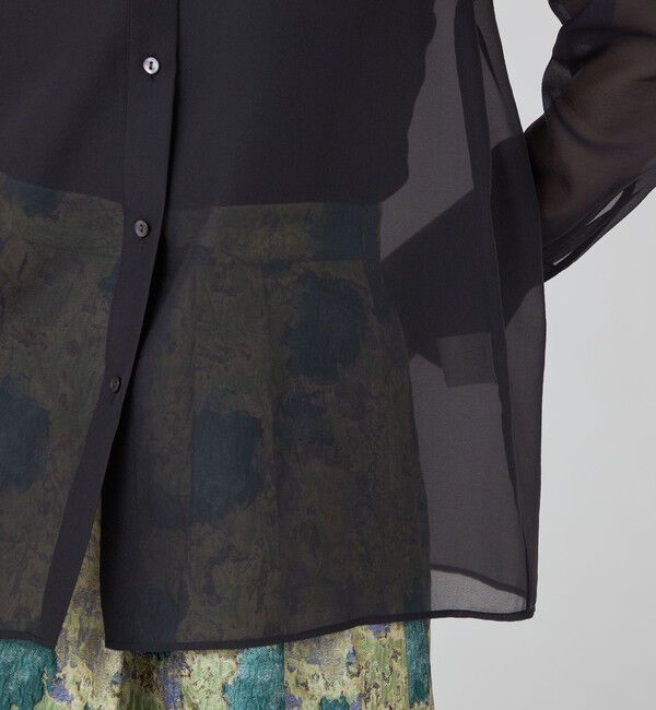 TOMORROWLAND collection「シアーオーガンジー ロングスリーブブラウス」|シャツ・ブラウス|