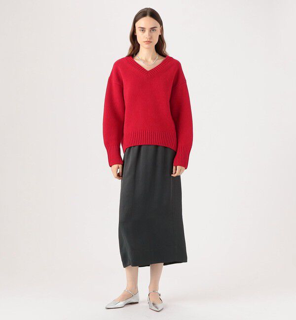 MACPHEE「ラムカシミヤ Vネックプルオーバー」|ニット・セーター|