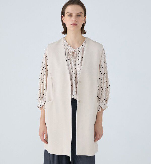 Ballsey「レノクロスジャージー Vカラーミドルジレ」|ベスト・ジレ|