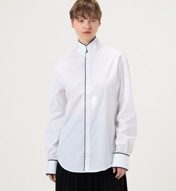 TOMORROWLAND BUYING WEAR「BOURRIENNE EQUIPAGE コットン ハイカラ―シャツ」|シャツ・ブラウス|