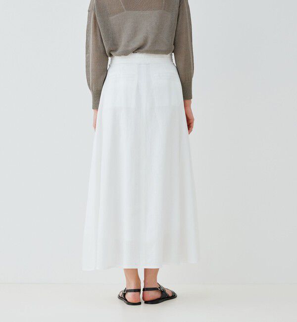 GALERIE VIE「リブコンビフレンチリネン Aラインマキシスカート」|フレア|