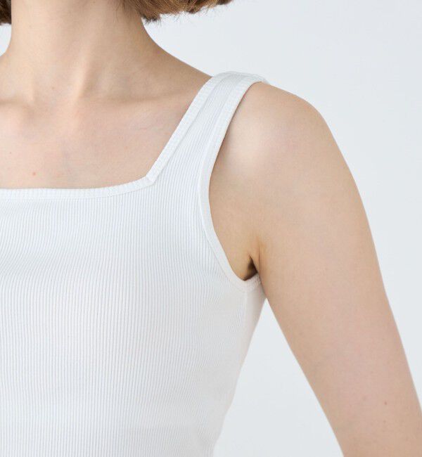 MACPHEE「コットンリブ カップ付きタンクトップ」|タンクトップ|