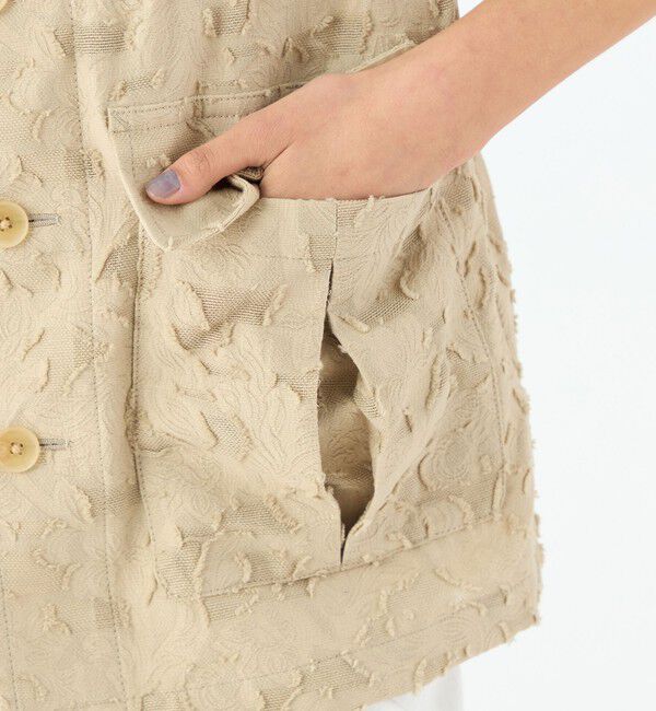 MACPHEE「メッシュカットジャカード ジレ」|ベスト・ジレ|