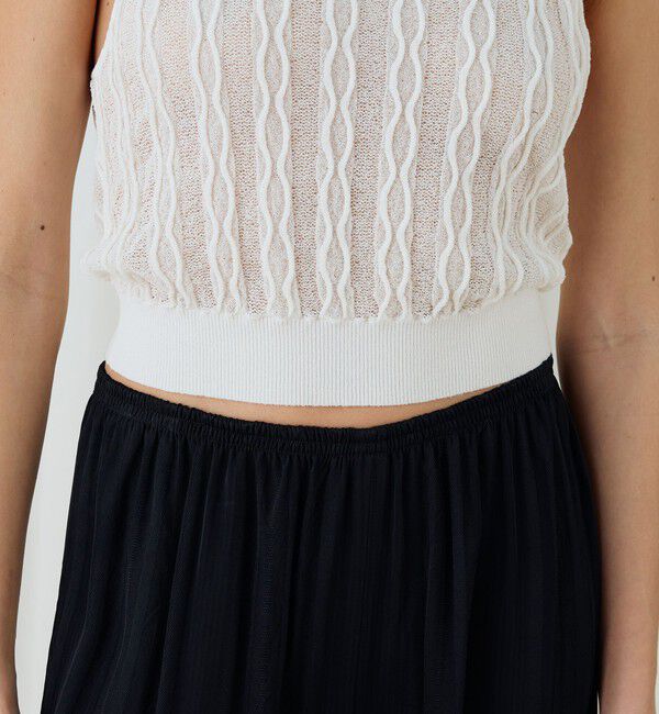 DES PRES「コットンストレッチ　エアリーニットタンクトップ」|ニット・セーター|