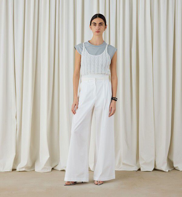 DES PRES「コットンストレッチ　エアリーニットタンクトップ」|ニット・セーター|